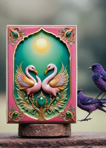 ornamental bird,bird painting,floral and bird frame,an ornamental bird,hummingbirds,bird frame,humming bird pair,music box,humming birds,decoration bird,songbirds,humming-bird,colorful birds,whimsical