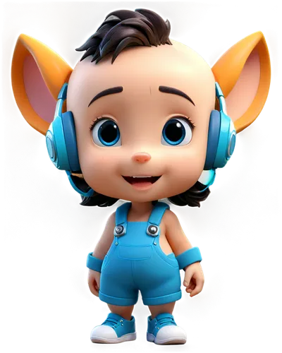 cute cartoon character,dj,agnes,funko,pubg mascot,cute cartoon image,cartoon character,headphone,ear,earphone,lilo,ears,animated cartoon,ear-drum,smurf figure,3d model,tinnitus,children's background,cudle toy,headset,Unique,3D,3D Character