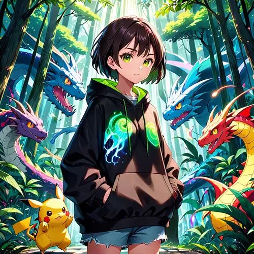 frog background,makoto,kero,ritsu,piko,sonika,colorful background,forest background,parka,nico,spring background,ghibli,fubuki,digimon,tsukiko,tropical animals,tsugumi,pokemon,niijima,pineapple background,Anime,Anime,Traditional