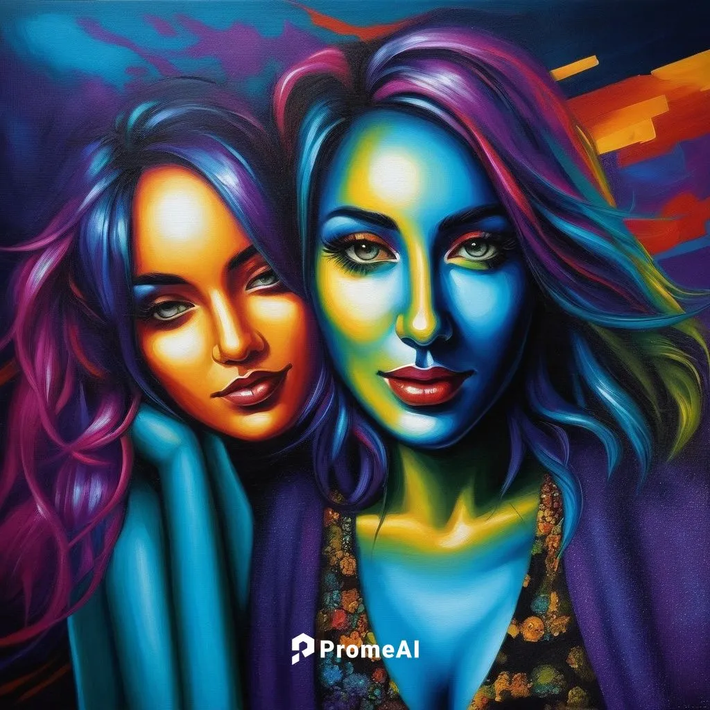 Painting Abstract Body Art Oil Painting
,welin,paschke,two girls,oil painting on canvas,neon body painting,bodypainting,airbrush,priestesses,art painting,pinturas,body painting,multicolor faces,tretch