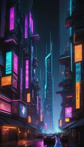 cyberpunk,cityscape,cybercity,colorful city,cybertown,futuristic landscape,microdistrict,metropolis,fantasy city,futuristic,city at night,city blocks,urban,polara,synth,neon arrows,dystopian,cyberscene,shanghai,cyberia,Art,Artistic Painting,Artistic Painting 32