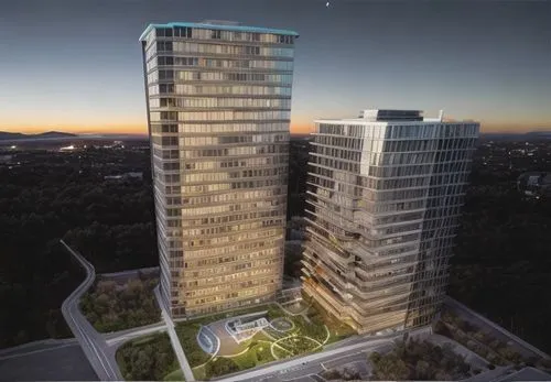 aerial perspective of a building night scene,residential tower,sky apartment,renaissance tower,skyscapers,condo,houston texas apartment complex,impact tower,urban towers,olympia tower,electric tower,s