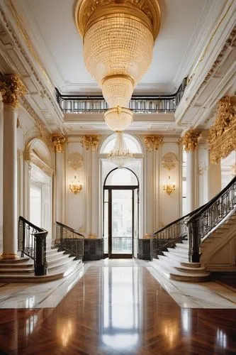 foyer,hallway,entrance hall,neoclassical,ballroom,outside staircase,cochere,palladianism,staircase,hallway space,grand hotel europe,lanesborough,ballrooms,lobby,bessborough,rosecliff,balustrade,corridors,corridor,palatial,Photography,Black and white photography,Black and White Photography 06