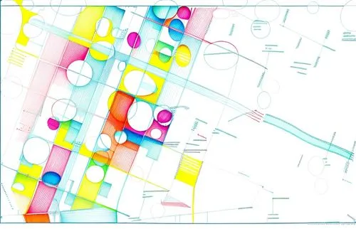 abstract diagrammatic mapping, keep the general color scheme, ONLY PUT COLOR FOR WHAT CURRENTLY HAS COLOR,street map,fragmentation,street plan,spatial,travel pattern,abstract multicolor,kirrarchitectu