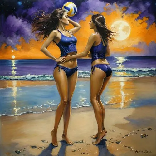 donsky,beachgoers,fantasy picture,beach goers,Illustration,Realistic Fantasy,Realistic Fantasy 30