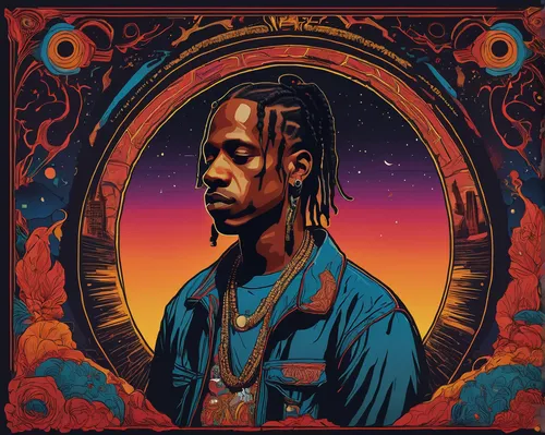 khalifa,spotify icon,prophet,album cover,wiz,smart album machine,lupe,cd cover,instrumental,zodiac sign libra,soundcloud icon,life stage icon,artwork,el dorado,alpha era,blogs music,kaleidoscope,avatar,deity,guru,Illustration,Retro,Retro 11