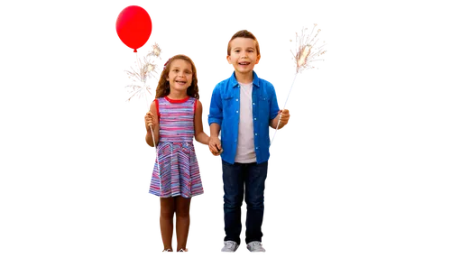 American flag, fireworks exploding, nighttime sky, sparklers, patriotic, festive atmosphere, smiling faces, family gathering, children holding sparklers, red white blue balloons, summer evening, warm 