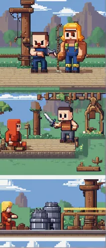 loss,pixel art,game characters,fighting poses,action-adventure game,development concept,game blocks,mario bros,super mario brothers,mobile game,villagers,android game,8bit,collected game assets,wooden mockup,backgrounds,sword fighting,game art,stick kids,hero academy,Unique,Pixel,Pixel 01