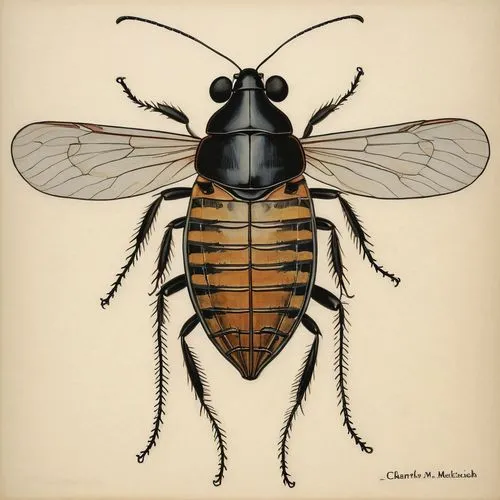 leucocephala,leucoptera,cicada,vespula,obsoleta,alsophila,Illustration,Retro,Retro 05