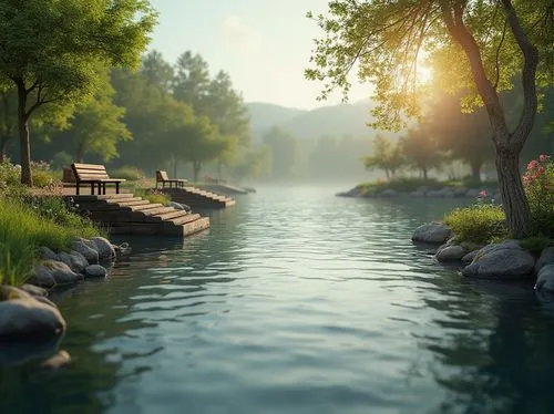 river landscape,landscape background,a river,river bank,nature background,idyllic,riverside,jordan river,green trees with water,serene,water scape,waterway,waterscape,river side,full hd wallpaper,forest lake,riverbank,evening lake,beautiful lake,lakeside,Photography,General,Realistic