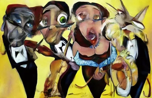 podenco canario,greyhound racing,dog racing,carousel horse,hound dogs,canines,goatherd,anthropomorphized animals,bremen town musicians,dobermann,three dogs,color dogs,pinscher,oil on canvas,oil painti