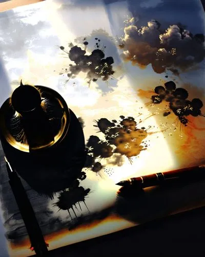 ampt,photo art,storybook,photo painting,notebook,reflected,Illustration,Paper based,Paper Based 30