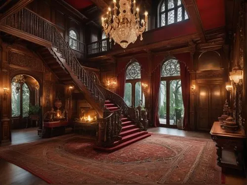 ornate room,victorian room,entrance hall,hallway,driehaus,upstairs,victorian,staircase,old victorian,victorian style,victorian house,entryway,outside staircase,chateauesque,winding staircase,mansion,royal interior,luxury home interior,dandelion hall,great room,Photography,Fashion Photography,Fashion Photography 18