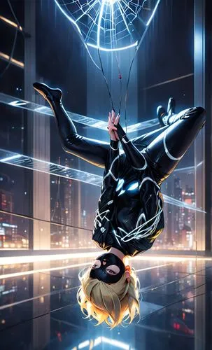 girl upside down,zero gravity,antigravity,freefall,graviton,supergravity,Anime,Anime,Cartoon