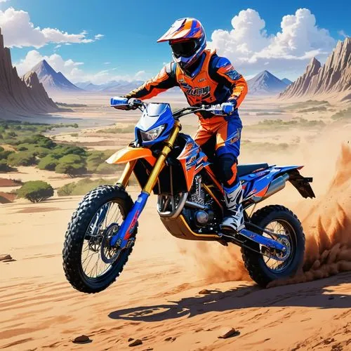 dakar rally,ktm,dirt bike,desert run,enduro,motocross riding,onrush,emx,motoinvest,baggett,motos,motocross,motorcross,garrison,dirtbike,motocyclisme,motorstorm,adventure sports,supermini,repsol,Illustration,Japanese style,Japanese Style 03