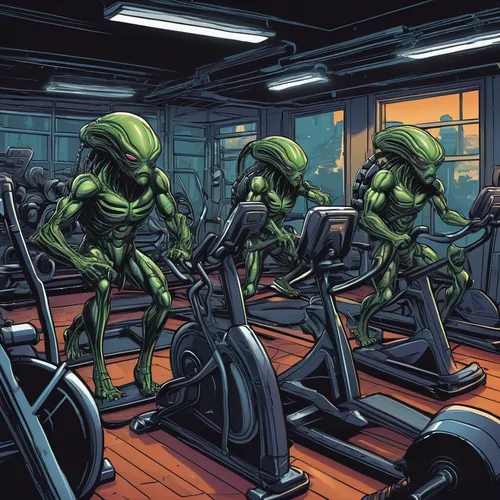 fitness room,exercise equipment,fitness center,treadmill,exercise machine,workout equipment,indoor cycling,exercise,physical exercise,workout icons,exercises,dumbbells,army men,running machine,exercising,aerobic exercise,physical fitness,the army,workout,patrol,Illustration,Realistic Fantasy,Realistic Fantasy 25