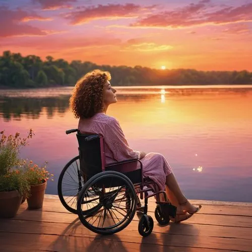 quadriplegia,parasport,wheelchair,caregiving,paraplegia,floating wheelchair,invacare,disabilities,wheel chair,arthrogryposis,indispensability,ssdi,the physically disabled,abled,assistive,disability,wheelchairs,nobilities,nondisabled,incredible sunset over the lake,Photography,General,Commercial