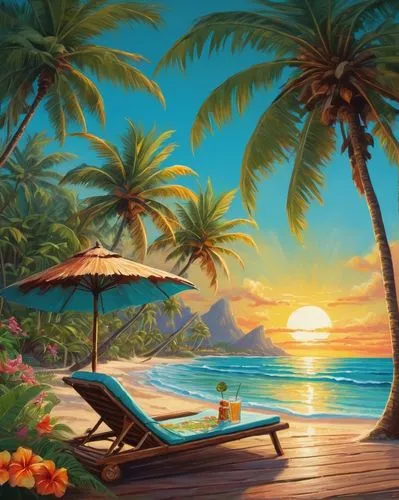 beach landscape,landscape background,tropical beach,dream beach,tropical island,summer background,tropical house,paradise beach,beach scenery,tropical sea,beautiful beach,caribbean beach,coconut trees,paradises,tropical floral background,tropicale,tropics,beach background,beautiful beaches,ocean paradise,Art,Classical Oil Painting,Classical Oil Painting 39