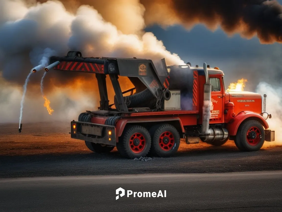 smoking tires,burnout fire,industrial smoke,fire fighting technology,concrete mixer truck,tank truck,peterbilt,commercial exhaust,fire truck,airport fire brigade,exhaust gases,firetruck,logging truck,