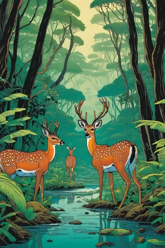 deer illustration,spotted deer,pere davids deer,deers,fawns,european deer,forest animals,deer,young-deer,stag,deer with cub,woodland animals,deer-with-fawn,deer in tears,gazelles,dotted deer,hunting scene,deer drawing,bucks,deer park,Illustration,American Style,American Style 15