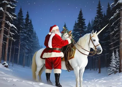 christmas horse,santa claus with reindeer,sleigh ride,christmas snowy background,christmas background,christmas messenger,santa sleigh,moroz,christmasbackground,santa and girl,santa claus at beach,st claus,christmas wallpaper,sleigh,santa claus,a white horse,father christmas,sleigh with reindeer,santaji,santa claus hat,Conceptual Art,Oil color,Oil Color 01