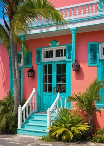 south beach,curacao,caye caulker,key west,beach house,palmbeach,bahama,colorful facade,providenciales,beachhouse,bahamian,frederiksted,tropical house,florida home,beach hut,caicos,cayard,mustique,bequia,bermuda,Art,Artistic Painting,Artistic Painting 41