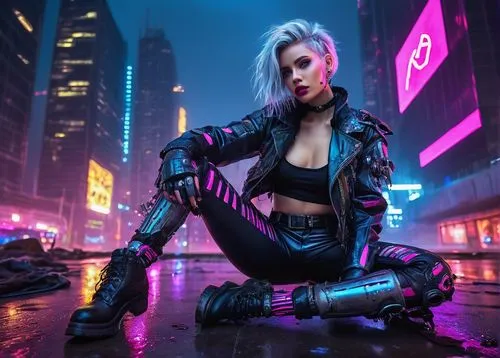 cyberpunk,punk,cyber,streampunk,neon body painting,renegade,electro,futuristic,neon lights,neon light,birds of prey-night,neon,dystopian,femme fatale,ultraviolet,cyborg,neon arrows,catwoman,hk,cybernetics,Art,Classical Oil Painting,Classical Oil Painting 06