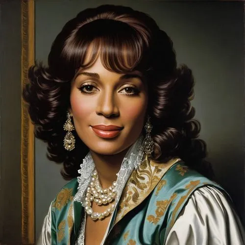 lily of the nile,joan collins-hollywood,african american woman,portrait of a woman,ester williams-hollywood,elizabeth taylor,vintage female portrait,portrait of christi,official portrait,west indian jasmine,jasmine bush,jasmine crape,portrait of a girl,woman portrait,pearl necklaces,afro-american,beautiful african american women,portrait,artist portrait,romantic portrait,Art,Classical Oil Painting,Classical Oil Painting 25