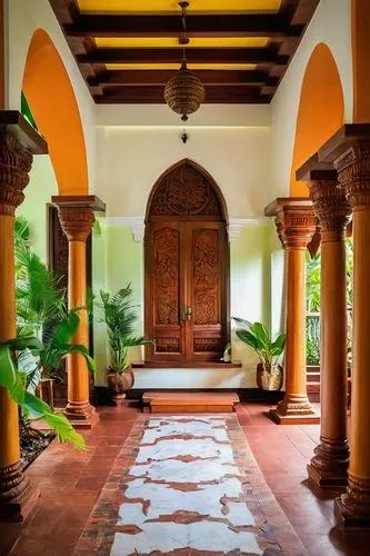 entrance hall,entryway,corridor,inside courtyard,entranceway,house entrance,hallway,interior decor,haveli,hacienda,doorways,entryways,foyer,amanresorts,entry path,doorway,anantara,mihrab,lobby,foyers,Conceptual Art,Oil color,Oil Color 20