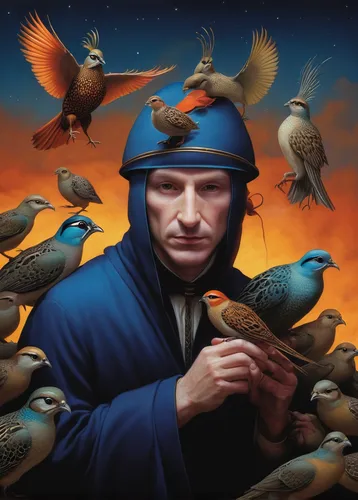 putin,carrier pigeon,society finch,the birds,high-wire artist,beak the edge,ornithology,fish-surgeon,flock of birds,moscow watchdog,pied piper,doves and pigeons,flock home,the ethereum,murder of crows,pigeons and doves,birds of the sea,crows,key birds,migrate,Conceptual Art,Daily,Daily 22