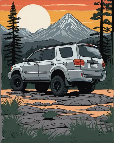 toyota 4runner,4 runner,nissan xterra,lexus lx,lexus gx,toyota land cruiser,toyota fj cruiser,isuzu trooper,travel trailer poster,nissan armada,honda pilot,toyota tacoma,toyota land cruiser prado,ford expedition,toyota rav4,toyota rav 4,expedition camping vehicle,honda ridgeline,subaru rex,ford explorer,Illustration,Vector,Vector 06