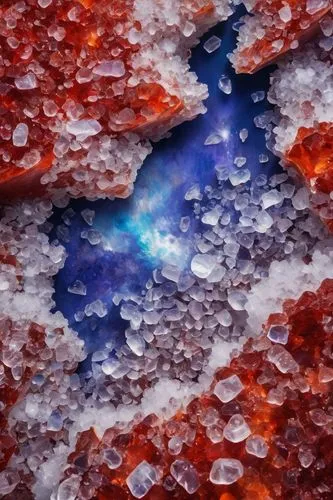 ice bubble,frozen soap bubble,geode,frozen bubble,snow crystals,salt crystals,azurite,lava,himalayan salt,frost bubble,crystals,semiprecious,geodes,ice planet,crystalize,topaz,graupel,ice landscape,crystallization,solidified lava,Illustration,Realistic Fantasy,Realistic Fantasy 20