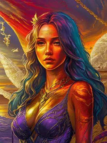 liliana,fantasy art,inanna,ishtar,fantasy woman,fantasy portrait,Illustration,Realistic Fantasy,Realistic Fantasy 25