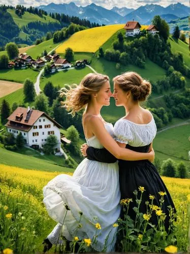 sound of music,romantic scene,idyll,austria,hochzeit,landscape background,Photography,Documentary Photography,Documentary Photography 09