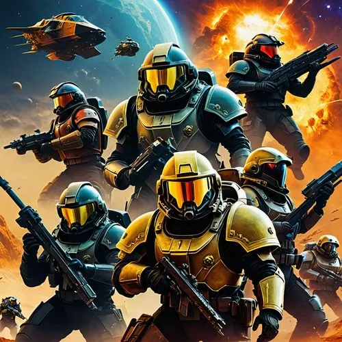 spaceguard,storm troops,fireteam,commandos,mercenaries,gunrunners,Conceptual Art,Sci-Fi,Sci-Fi 20