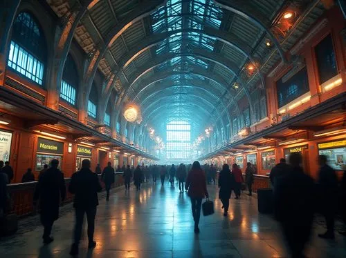 leadenhall,train station passage,carreau,paddington,trainshed,betjeman,spitalfields,pancras,south station,stalls,union station,central station,orsay,eurostar,grandcentral,grand central station,waverley,postprocessing,harrod,grand central terminal,Photography,General,Realistic