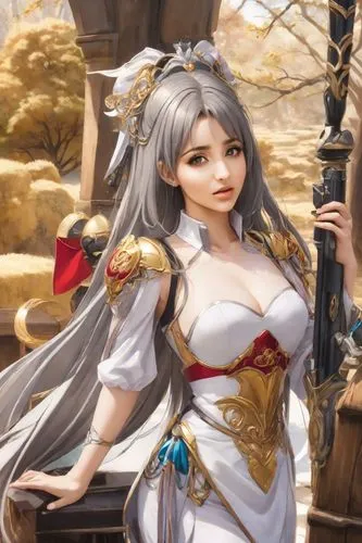 diaochan,xuanwei,qihua,zhui,ishtar,qingyi,Digital Art,Anime