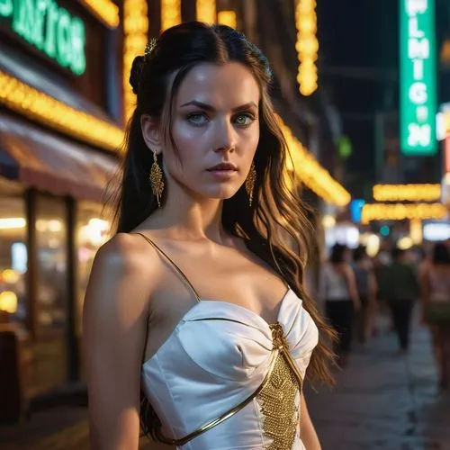 bellisario,white dress,cassandra,girl in white dress,bustier,janel,Photography,General,Realistic