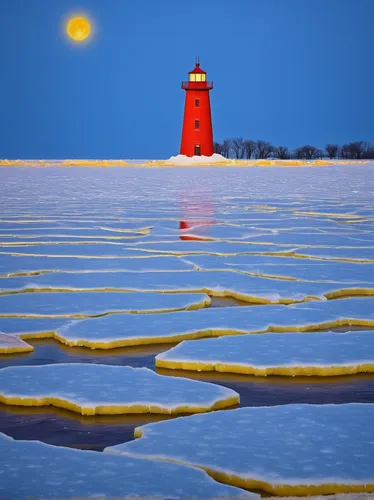 red lighthouse,murano lighthouse,grand haven,electric lighthouse,thimble islands,lake ontario,lighthouse,light house,great lakes,wisconsin,lachine,ice landscape,lake superior,crisp point lighthouse,salt field,port stanley,frozen lake,ontario,lake michigan,ice fishing,Art,Artistic Painting,Artistic Painting 26