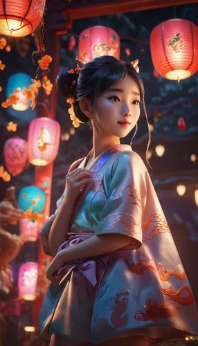 mulan,lanterns,hanbok,oriental girl,oriental princess,mid-autumn festival,chinese lanterns,oriental,geisha girl,geisha,fairy lanterns,chinese art,asian culture,spring festival,jasmine blossom,asian vision,japanese paper lanterns,chinese background,asia,lantern,Photography,Artistic Photography,Artistic Photography 15