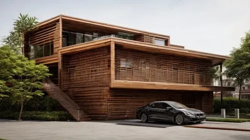 timber house,wooden house,cubic house,folding roof,wooden facade,dunes house,cube house,modern house,residential house,modern architecture,eco-construction,smart house,3d rendering,mercedes eqc,smart 