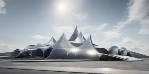 futuristic art museum,futuristic architecture,alien ship,sky space concept,futuristic landscape,tempodrom,soumaya museum,abu-dhabi,starship,star mosque,solar cell base,dhabi,planetarium,mclaren automo