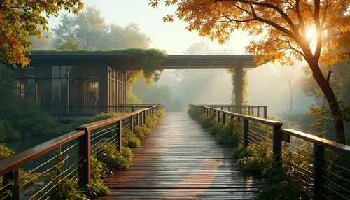 wooden bridge,scenic bridge,footbridge,adventure bridge,walkway,bridge,hanging bridge,viola bridge,angel bridge,boardwalks,teak bridge,pathway,autumn morning,old bridge,morning mist,arbor,wooden path,nature park,dragon bridge,kaptai,Photography,General,Realistic