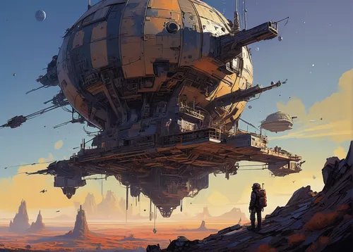 futuristic landscape,airships,airship,scifi,ancient city,gas planet,sci fiction illustration,sci fi,sentinel,sci-fi,sci - fi,colony,alien world,sky space concept,alien planet,floating island,alien ship,space ships,futuristic architecture,dreadnought,Conceptual Art,Sci-Fi,Sci-Fi 01