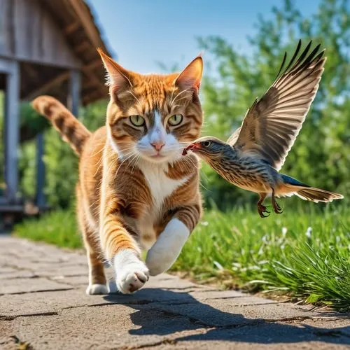 cat sparrow,feral cat,japanese bobtail,cat image,bird in flight,animal photography,pet vitamins & supplements,fast bird,home pet,domestic cat,bird flying,bird bird-of-prey,chasing butterflies,stray cat,cat european,cat warrior,american bobtail,cats playing,street cat,for the birds,Photography,General,Realistic