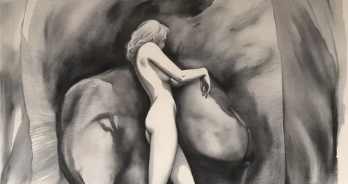 charcoal drawing,uvi,charcoal,charcoal pencil,lempicka,graphite,mezzotint,keeffe,blumenfeld,fischl,mezzotints,feitelson,underpainting,jestrovic,zadkine,kiesler,archipenko,kenro,bleckner,female body,Illustration,Paper based,Paper Based 30