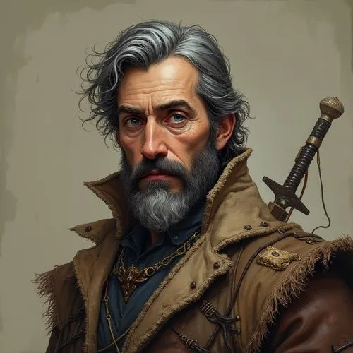 Although he was already fifty-three years old, he was so well preserved that he seemed much younger. He was tall, lean, agile and strong; with very little grey hair; his mustache and beard were trimme