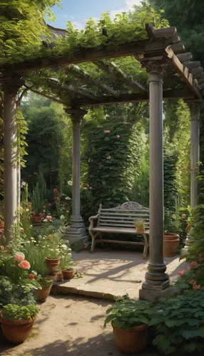 pergola,garden bench,gazebo,clove garden,gardens,the garden,terrace,sake gardens,porch,spring garden,arboretum,nature garden,garden of plants,violet evergarden,garden,benches,english garden,flower garden,cottage garden,backgrounds,Art,Classical Oil Painting,Classical Oil Painting 09