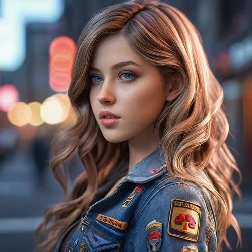 denim jacket,jean jacket,denim background,denim,beautiful young woman,girl portrait,young woman,pretty young woman,realdoll,semi-profile,girl in overalls,maya,jeans background,model beauty,portrait background,leather jacket,sofia,retro girl,beautiful model,romanian,Photography,General,Sci-Fi