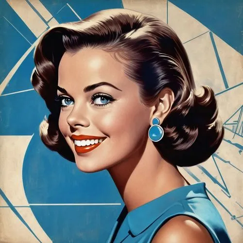 retro 1950's clip art,telegram icon,tretchikoff,natalie wood,clairol,model years 1960-63,Illustration,Retro,Retro 12